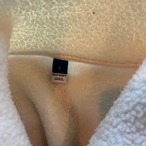 Cream Sherpa old navy full zip size Large sold out